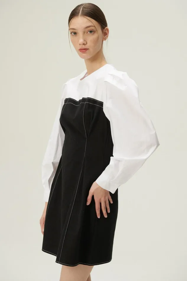 Storets Avery Puff Sleeve Dress Women Mini Dresses