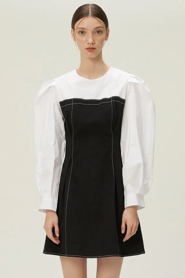 Storets Avery Puff Sleeve Dress Women Mini Dresses