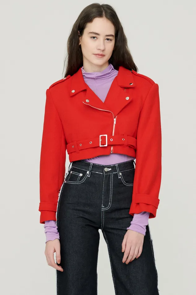 Storets Bexy Rider Jacket W Belt Women Jackets and Coats