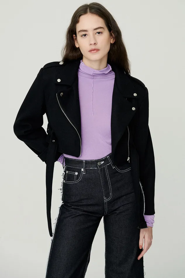 Storets Bexy Rider Jacket W Belt Women Jackets and Coats