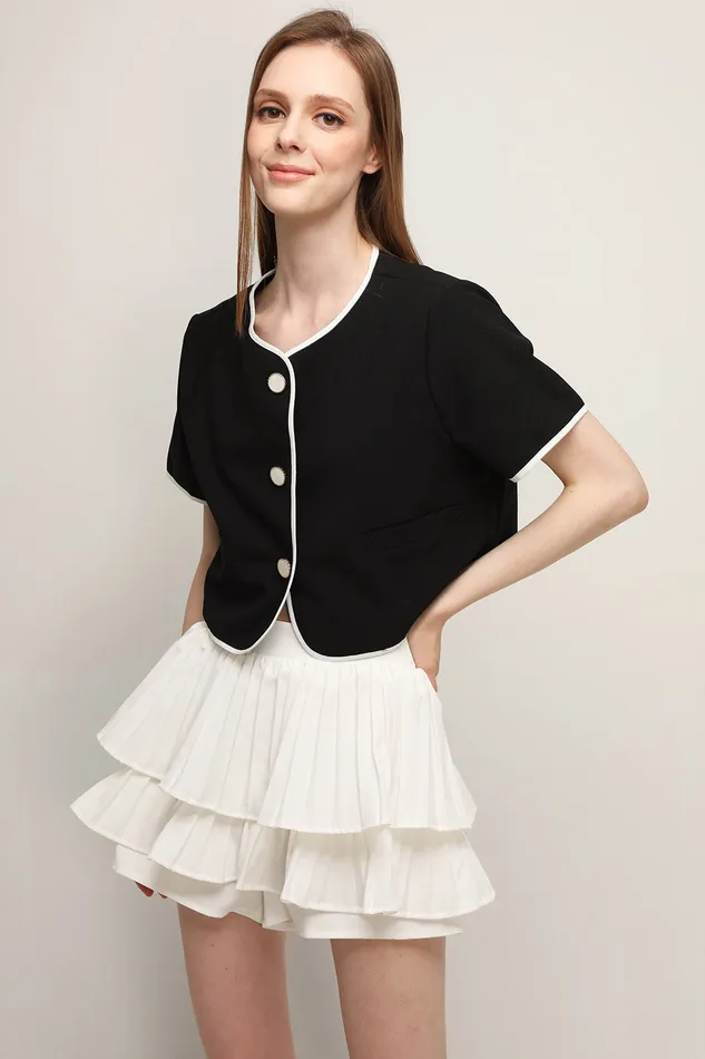 Storets Clara Pleated Ruffle Skort Women Skorts