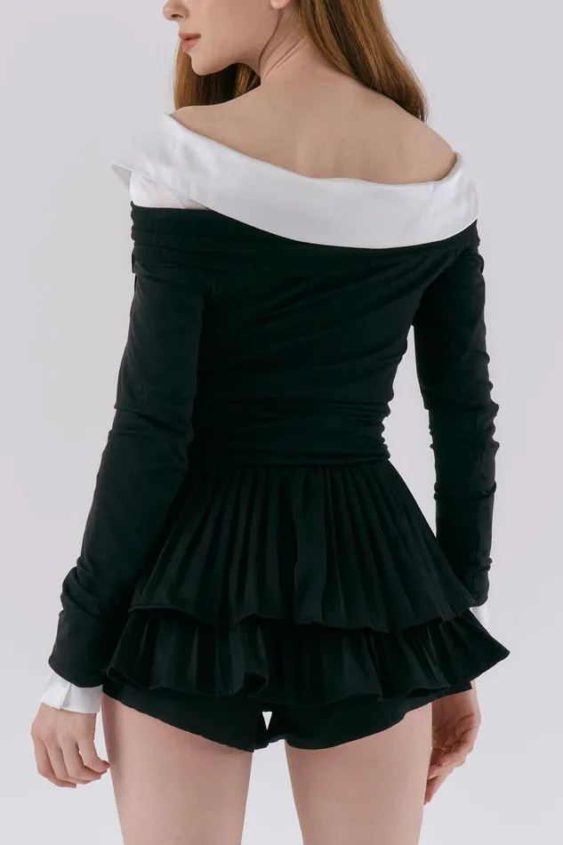 Storets Clara Pleated Ruffle Skort Women Skorts