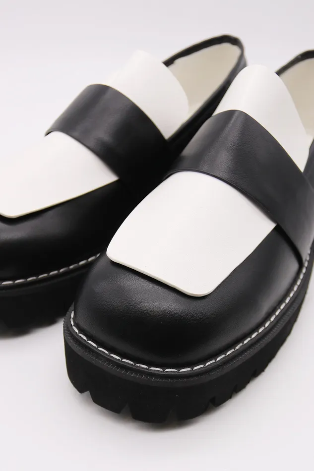 Storets Colorblock Flatform Loafer Women Shoes