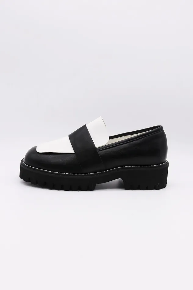 Storets Colorblock Flatform Loafer Women Shoes