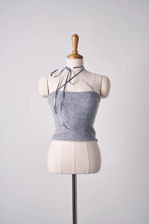 Storets Ella Fuzzy Strapless Top Women Tops Storets Ella Fuzzy Strapless Top Women Tops