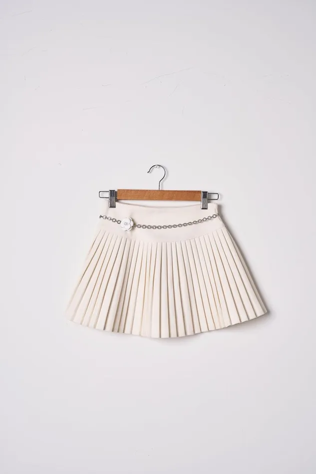 Storets Lily Pleated Mini Skirt Wbelt Women Skirts