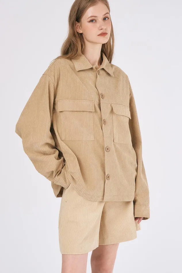 Storets Madison Oversized Cord Jacket Women Jackets and Coats