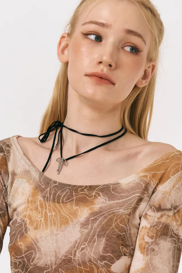 Storets Metal Bows Velvet Necklace Women Jewelry