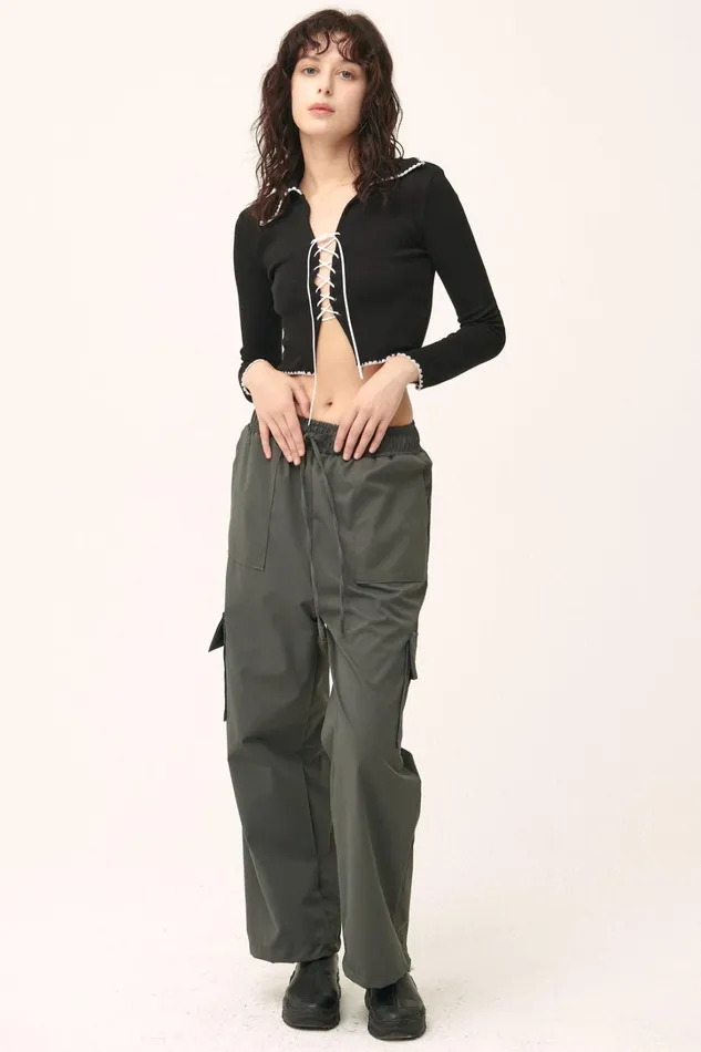 Storets Milla Open Front Crop Top Women Tops