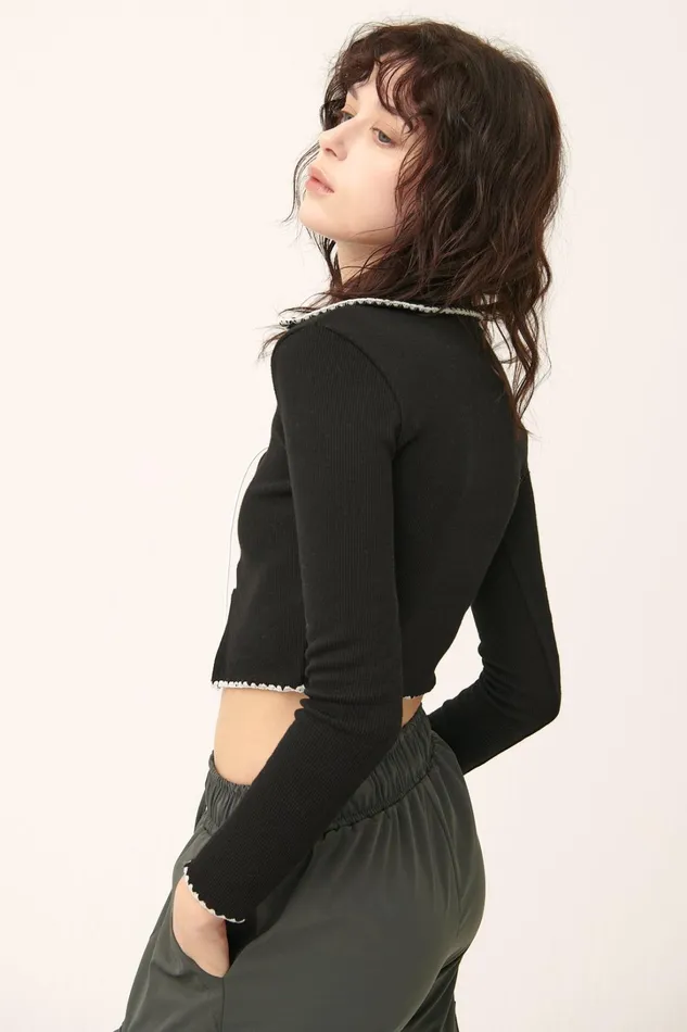 Storets Milla Open Front Crop Top Women Tops