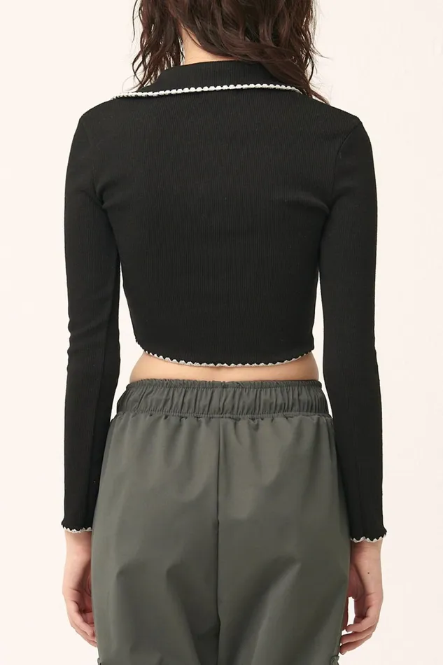 Storets Milla Open Front Crop Top Women Tops