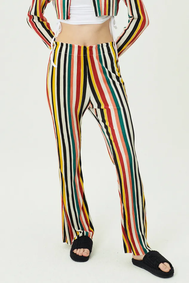Storets Nadua Striped Plisse Pants Women Trousers