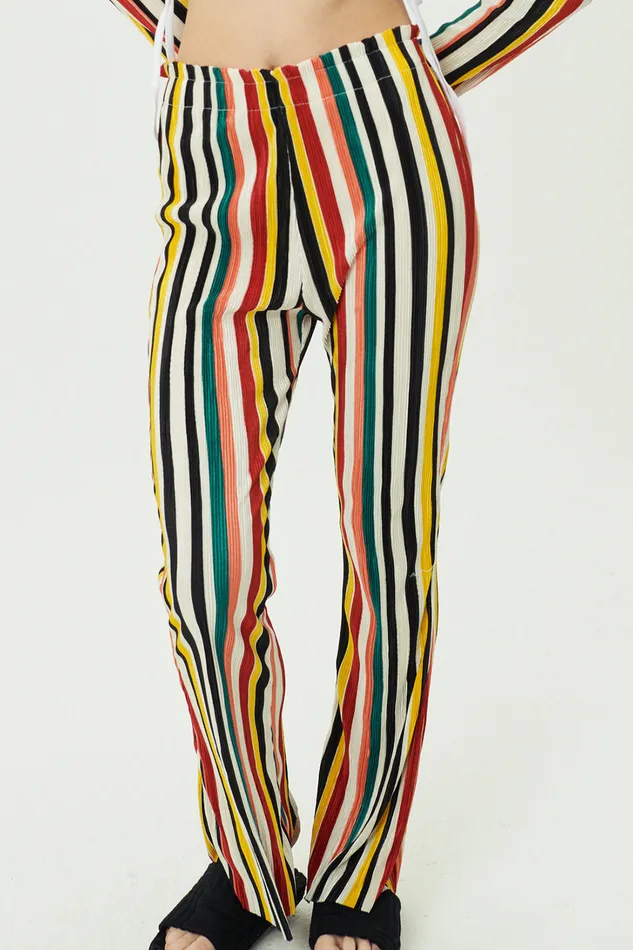 Storets Nadua Striped Plisse Pants Women Trousers