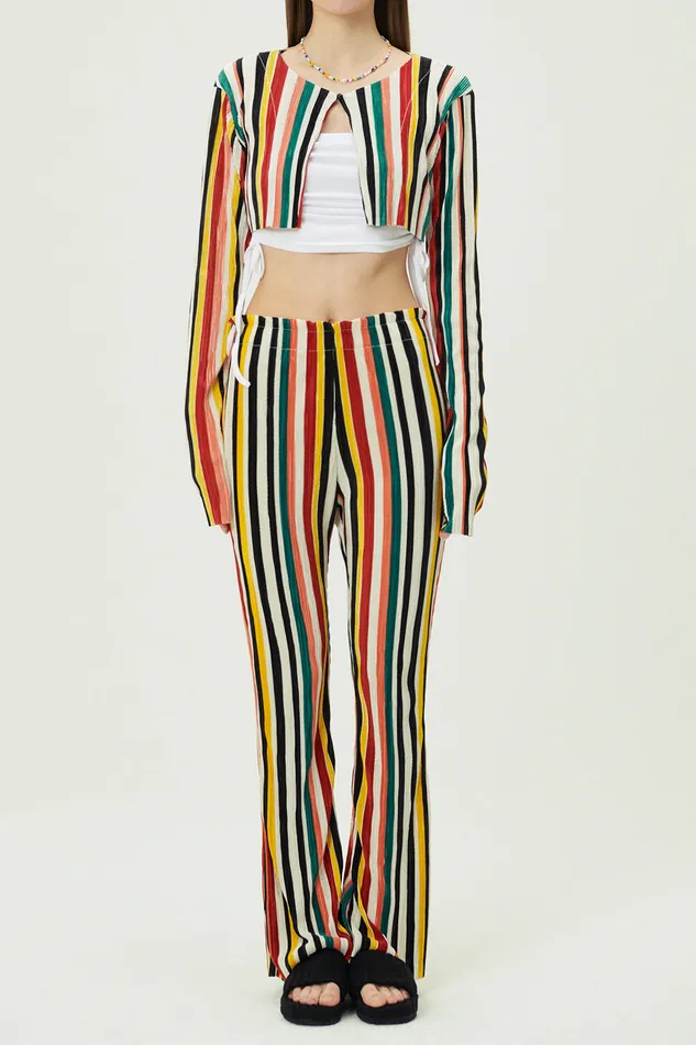 Storets Nadua Striped Plisse Pants Women Trousers