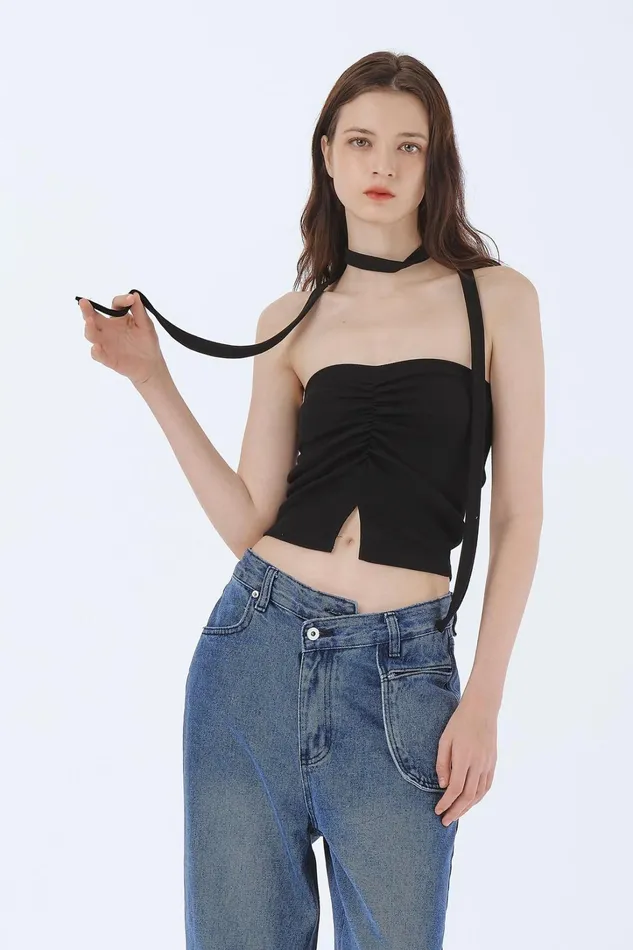 Storets Olivia Ruched Bandeau Top Women Tops