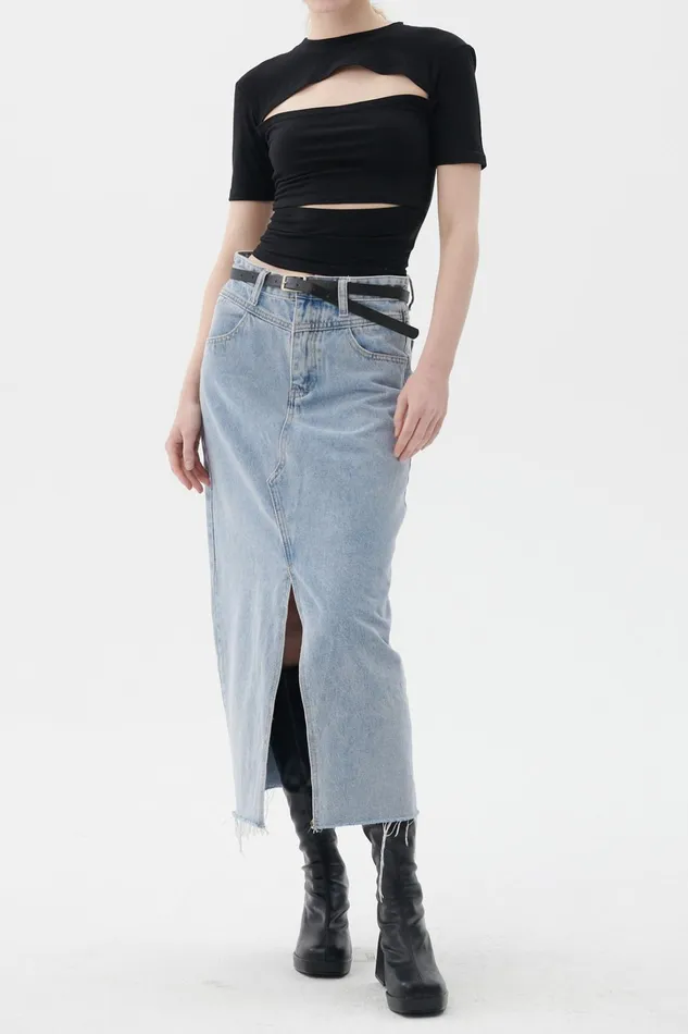 Storets Peyton Denim Skirt Women Skirts