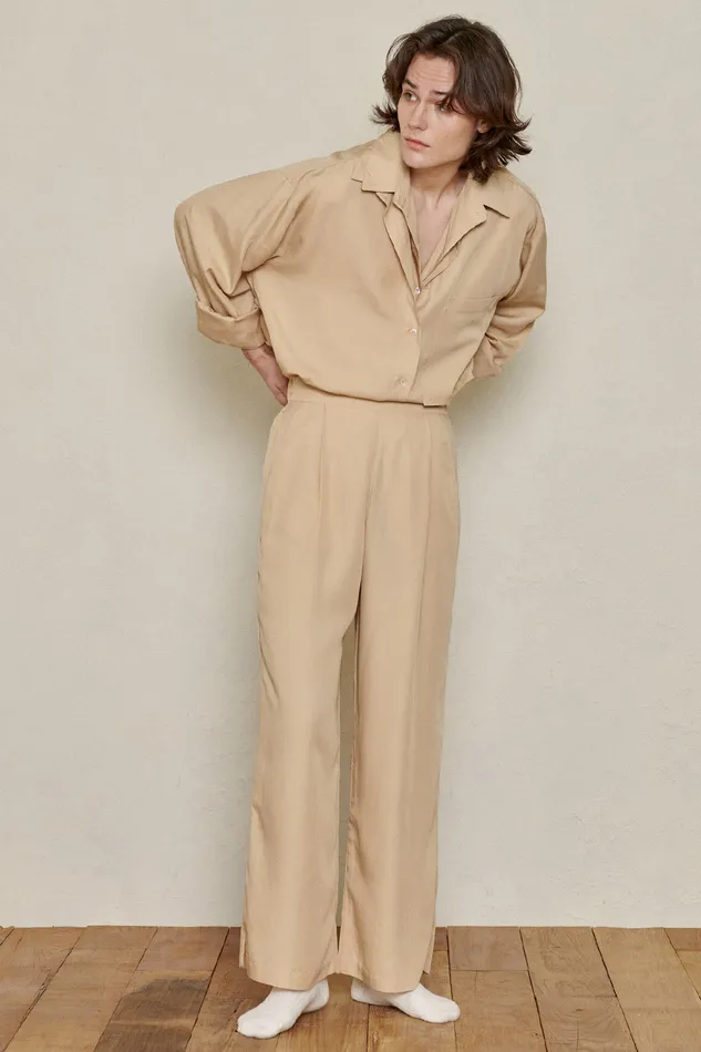 Storets Relaxed Fit Bamboo Pants Women Trousers