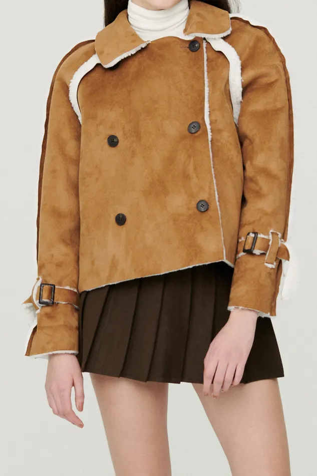 Storets Sybil Shearling Oversize Jacket Women Jackets and Coats