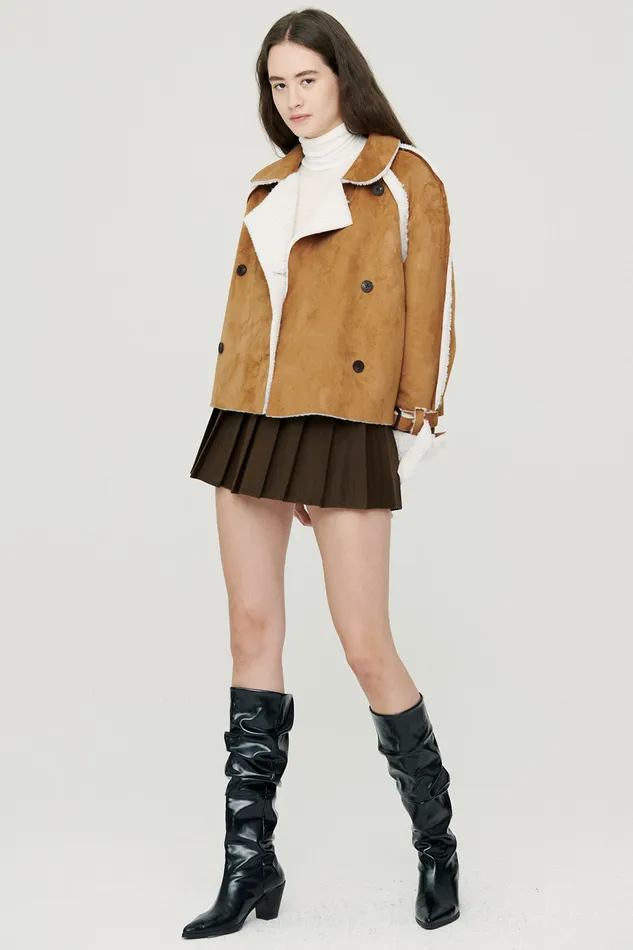 Storets Sybil Shearling Oversize Jacket Women Jackets and Coats