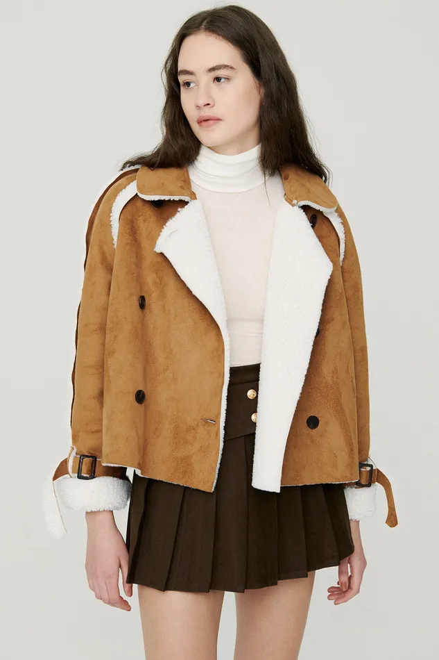 Storets Sybil Shearling Oversize Jacket Women Jackets and Coats