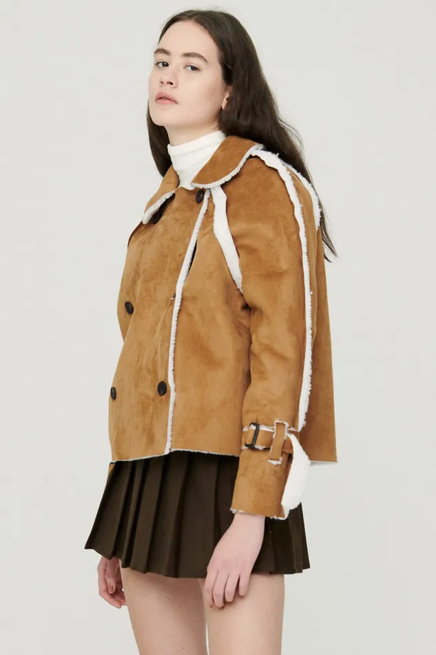 Storets Sybil Shearling Oversize Jacket Women Jackets and Coats
