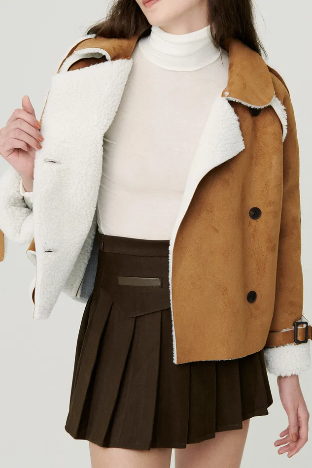 Storets Sybil Shearling Oversize Jacket Women Jackets and Coats