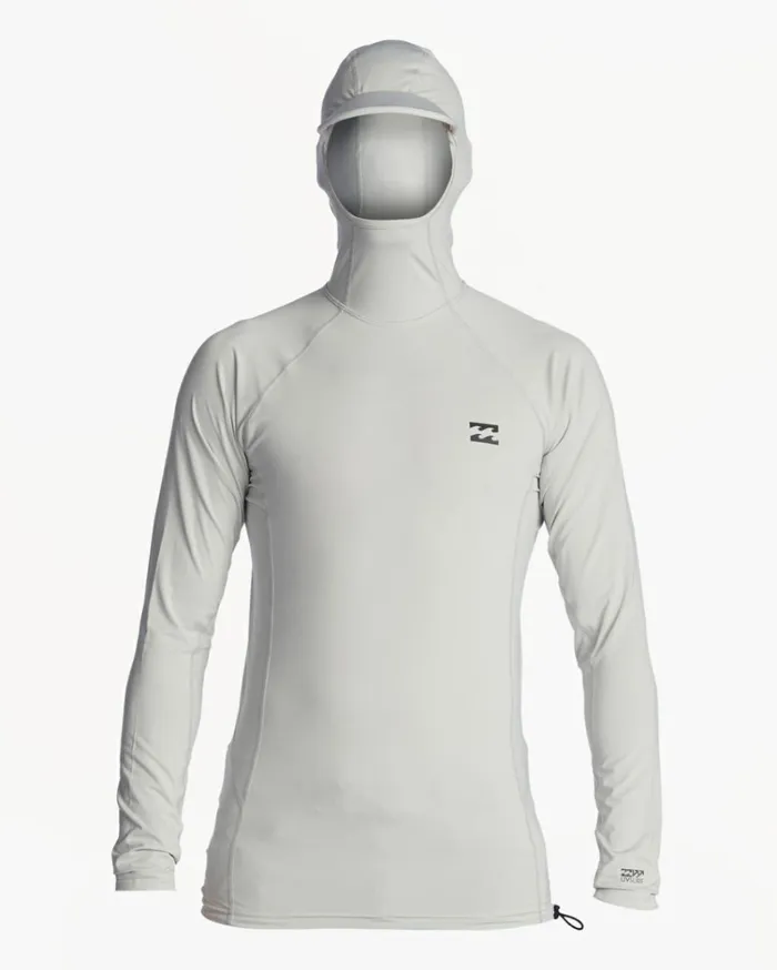 Strike Mission Hooded UPF 50 Long Sleeve Rashguard Grey Men Billabong Shorts