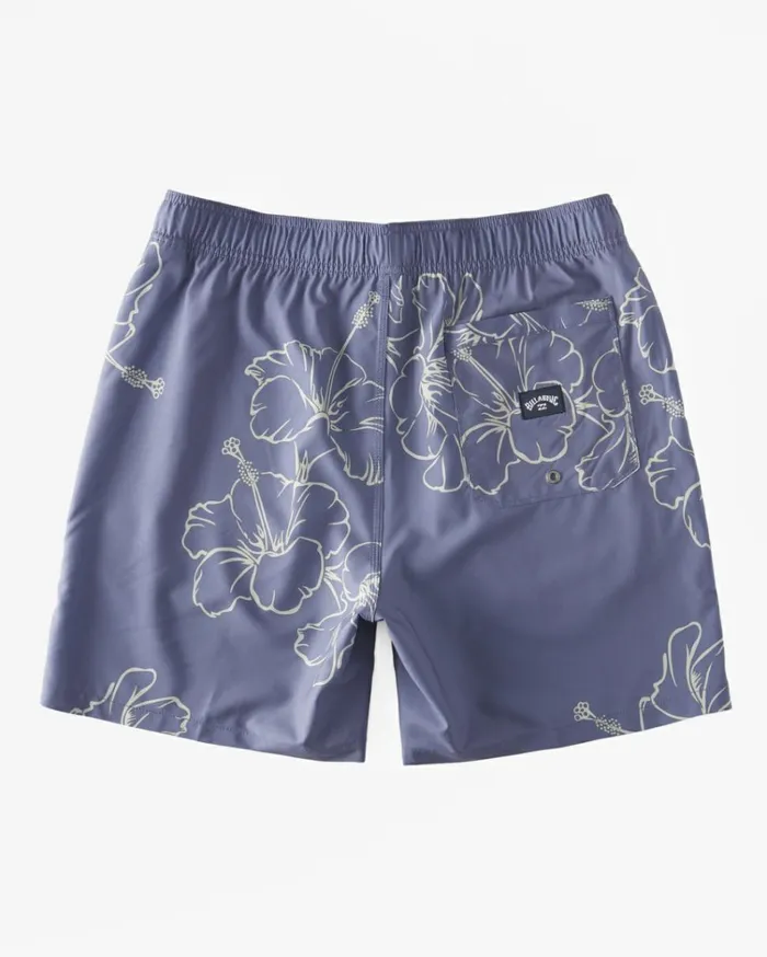 Sundays Layback 17034 Boardshorts Light Lilac Men Billabong Elastic Waist Boardshorts