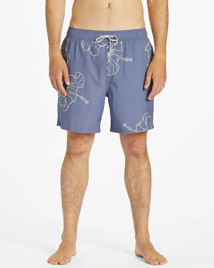 Sundays Layback 17034 Boardshorts Light Lilac Men Billabong Elastic Waist Boardshorts