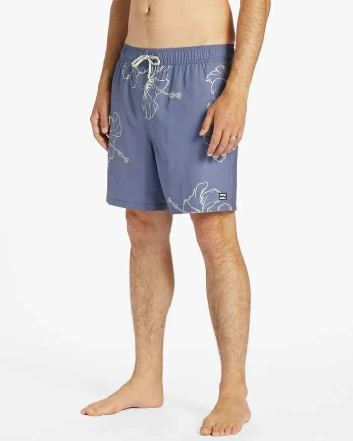 Sundays Layback 17034 Boardshorts Light Lilac Men Billabong Elastic Waist Boardshorts