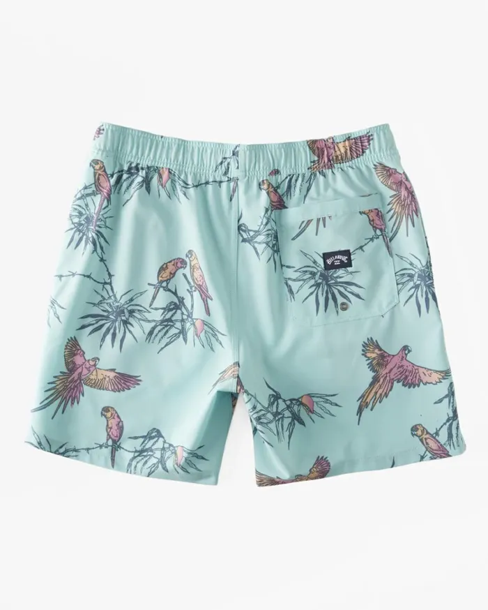 Sundays Layback 17034 Boardshorts Mist Men Billabong Elastic Waist Boardshorts