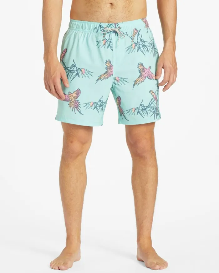 Sundays Layback 17034 Boardshorts Mist Men Billabong Elastic Waist Boardshorts