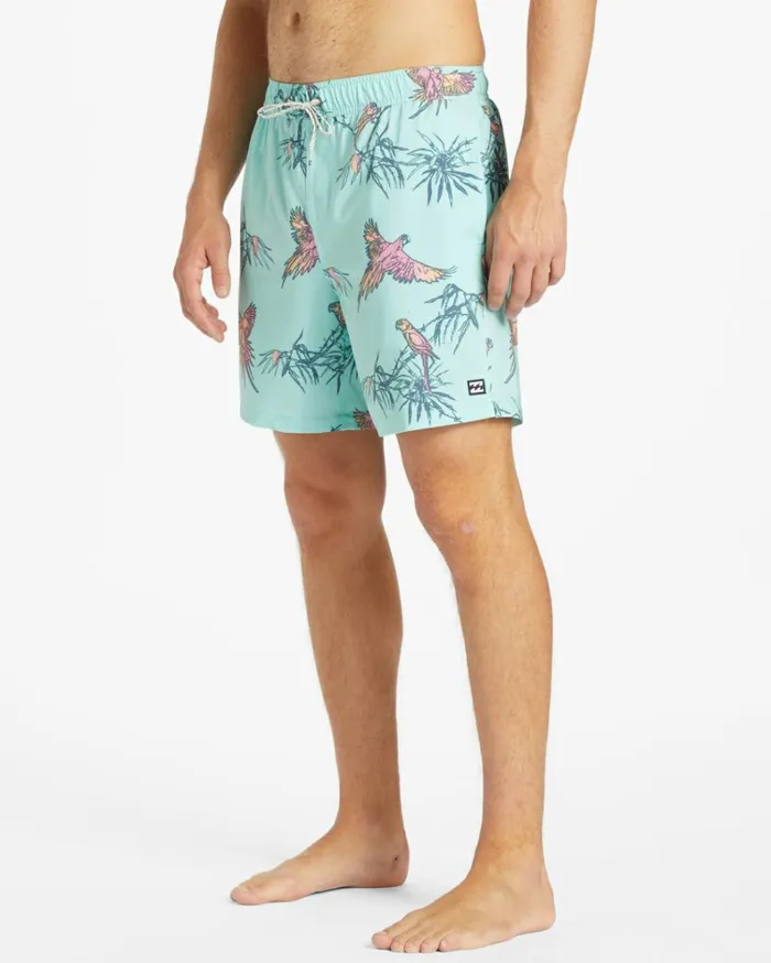 Sundays Layback 17034 Boardshorts Mist Men Billabong Elastic Waist Boardshorts