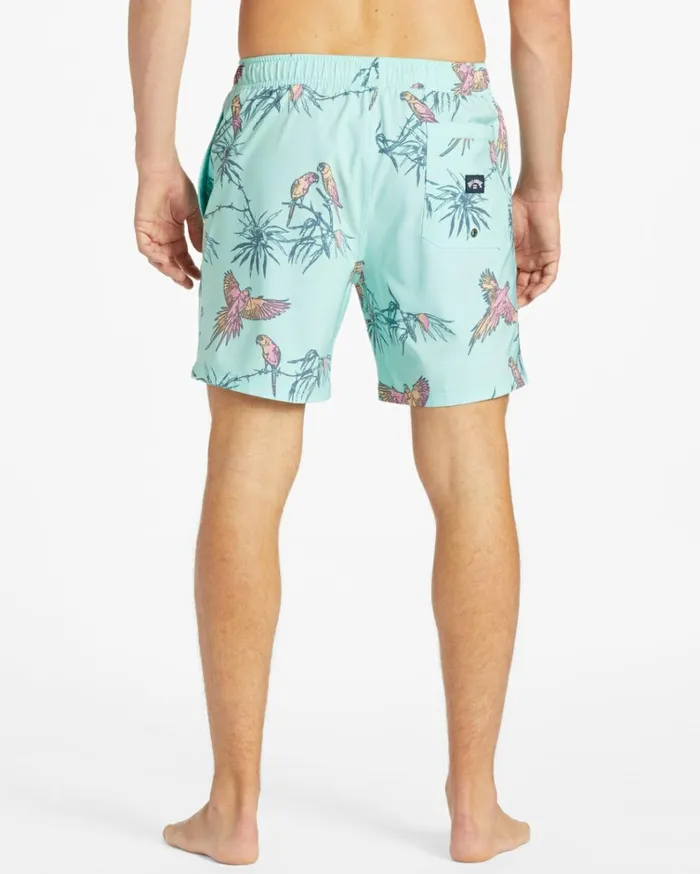 Sundays Layback 17034 Boardshorts Mist Men Billabong Elastic Waist Boardshorts