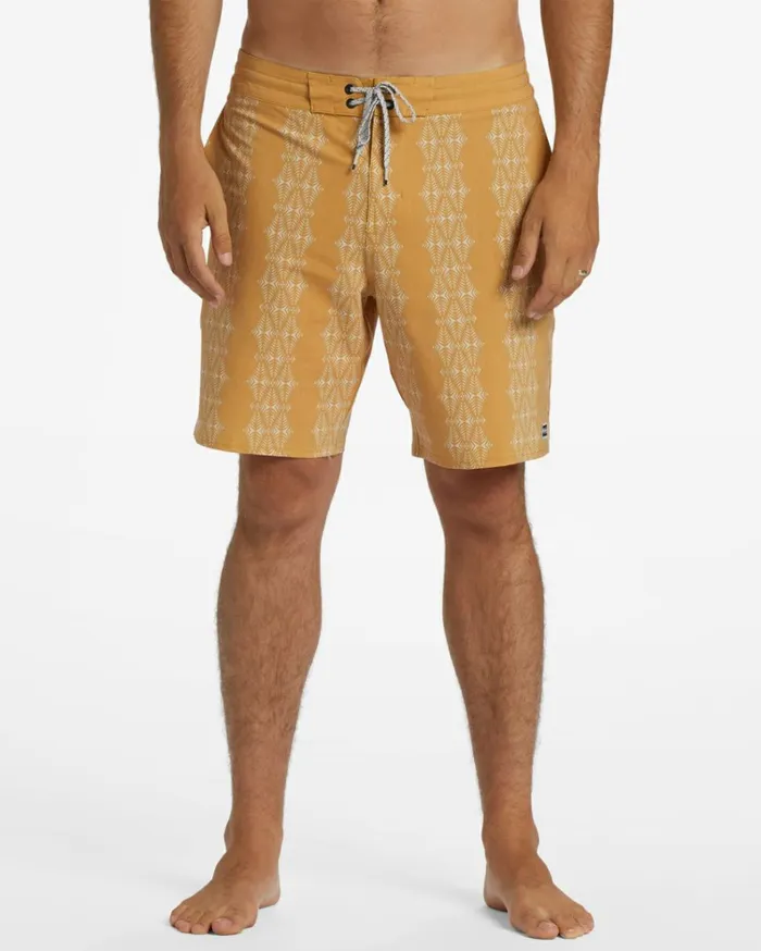 Sundays Lo Tide 19034 Boardshorts Mustard Men Billabong Side Pockets