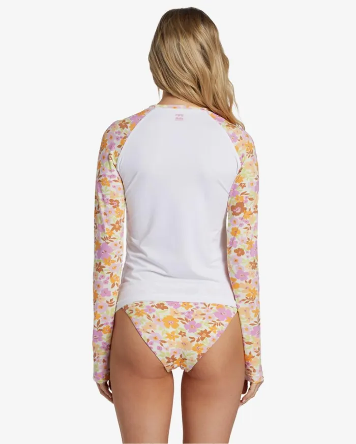 Sungazers Long Sleeve Surf Tee Multi Women Billabong Rashguards and Bodysuits