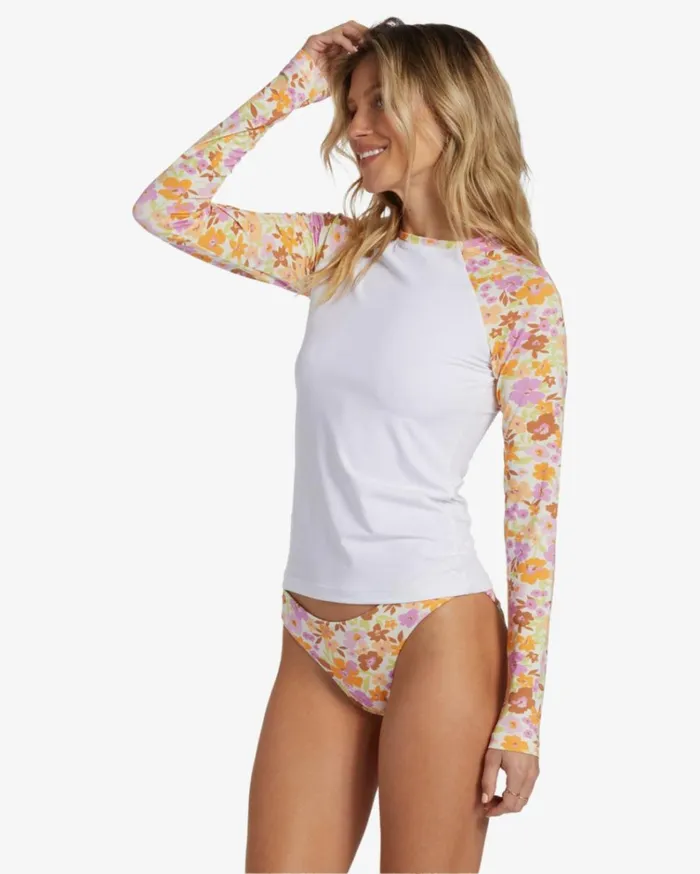 Sungazers Long Sleeve Surf Tee Multi Women Billabong Rashguards and Bodysuits