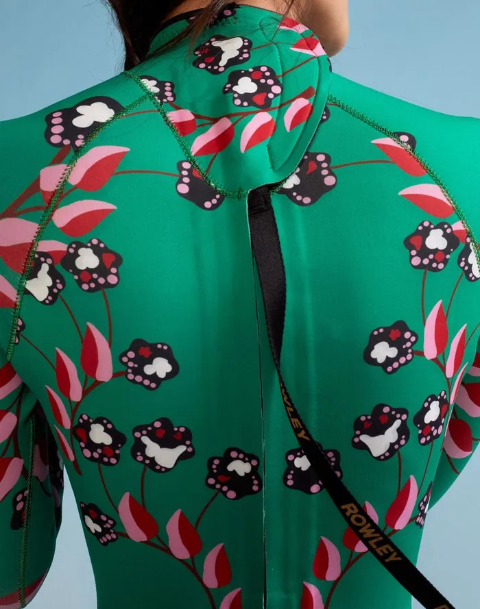 Surf and Swim Women Cynthia Rowley Vine Floral High Cut Wetsuit