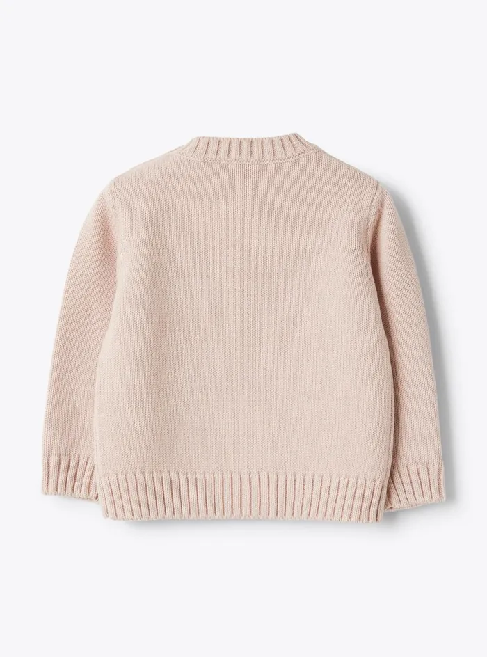 Sweatshirts And Sweaters Baby 036 Il Gufo Organic Cotton Sweater With Bear