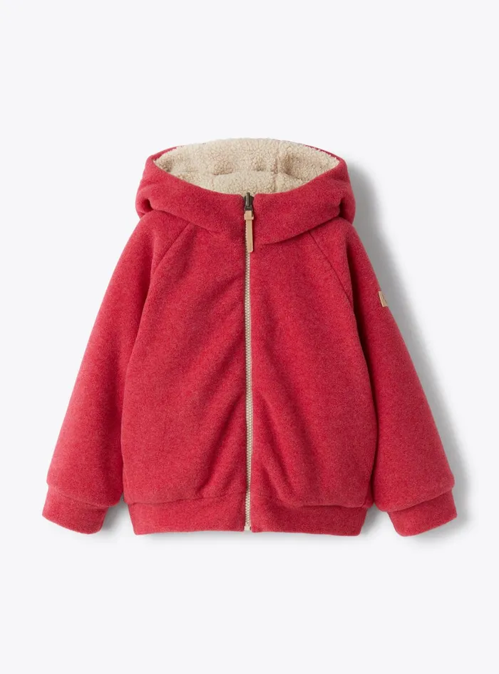 Sweatshirts Girl 216Boy 216 Il Gufo Reversible Fleece Jacket