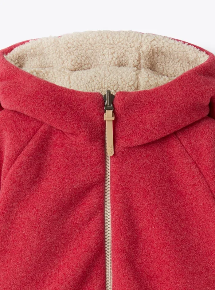 Sweatshirts Girl 216Boy 216 Il Gufo Reversible Fleece Jacket
