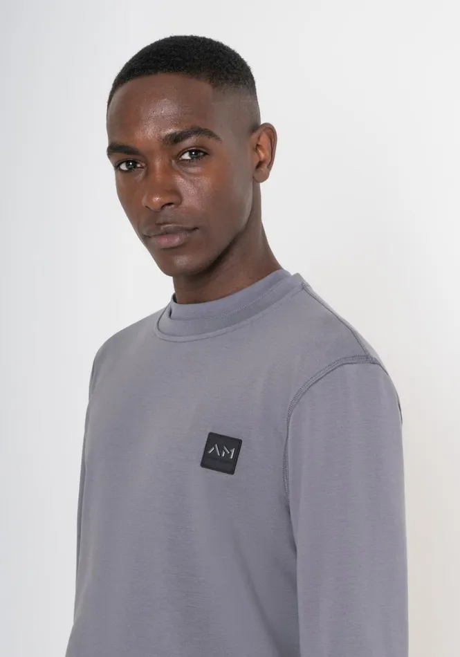 Sweatshirts Men Antony Morato Regular Fit Sweatshirt In Sustainable Cotton Blend Fabric With Logo Anthracite