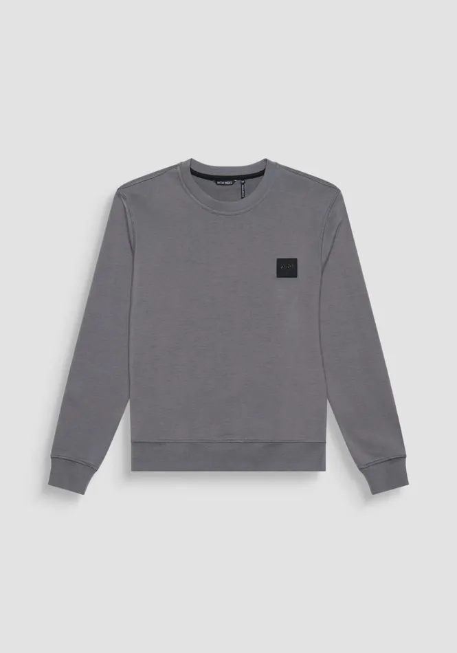 Sweatshirts Men Antony Morato Regular Fit Sweatshirt In Sustainable Cotton Blend Fabric With Logo Anthracite