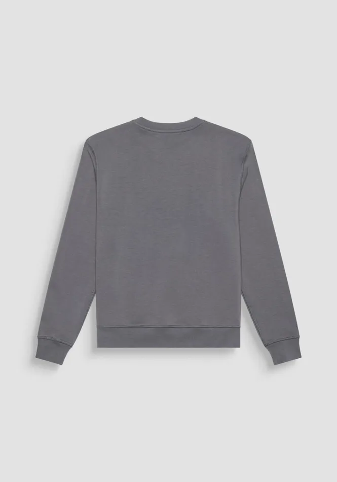 Sweatshirts Men Antony Morato Regular Fit Sweatshirt In Sustainable Cotton Blend Fabric With Logo Anthracite