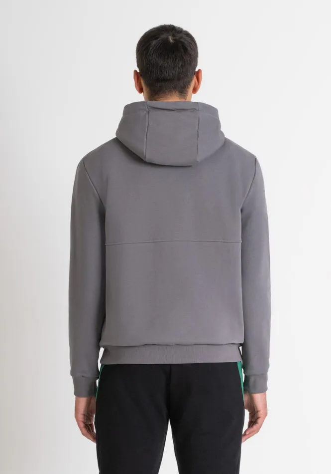 Sweatshirts Men Antony Morato Relaxed Fit Hoodie In Light Cotton Blend Sustainable Fabric Anthracite