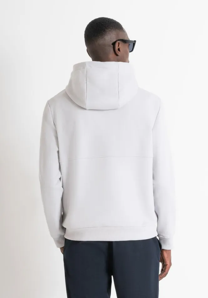 Sweatshirts Men Antony Morato Relaxed Fit Hoodie In Light Cotton Blend Sustainable Fabric Ice
