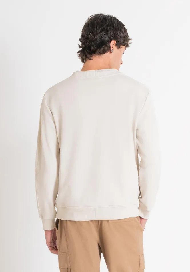 Sweatshirts Men Antony Morato Relaxed Fit Sweatshirt In Sustainable CottonBlend Fabric With Rubberised Logo Paper