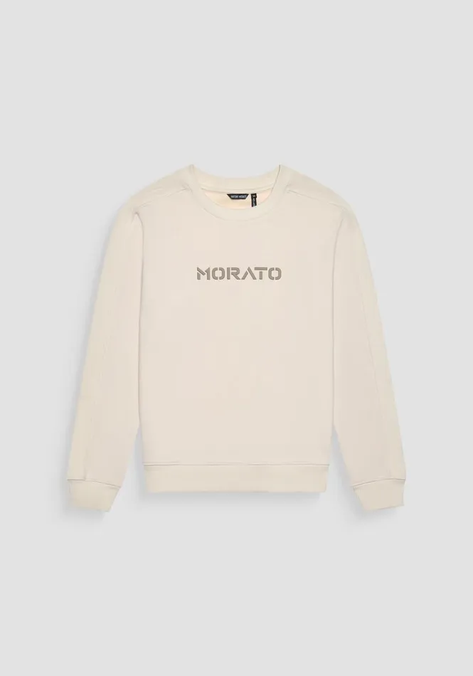 Sweatshirts Men Antony Morato Relaxed Fit Sweatshirt In Sustainable CottonBlend Fabric With Rubberised Logo Paper
