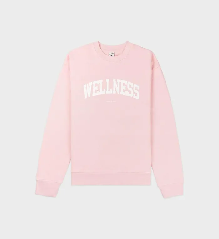 Sweatshirts Men Sporty and Rich Wellness Ivy Crewneck 8211 BalletWhite