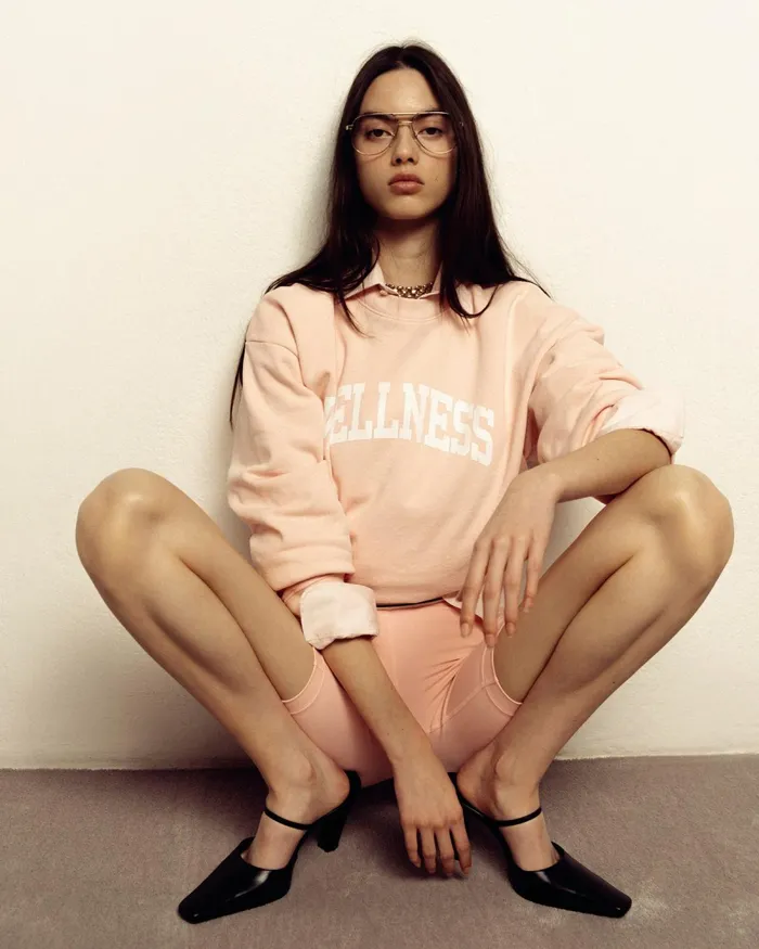 Sweatshirts Men Sporty and Rich Wellness Ivy Crewneck 8211 BalletWhite